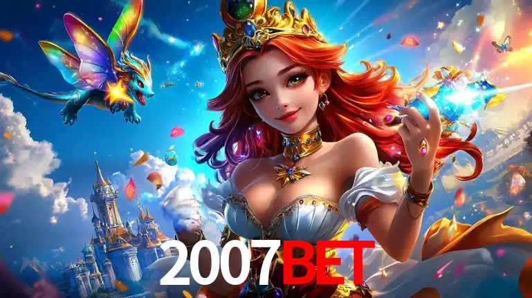 A princesa de um reino de fantasia mágico, com seu pequeno dragão, apresentando um mundo de prêmios encantados nos jogos de caça-níqueis do cassino 2007bet.